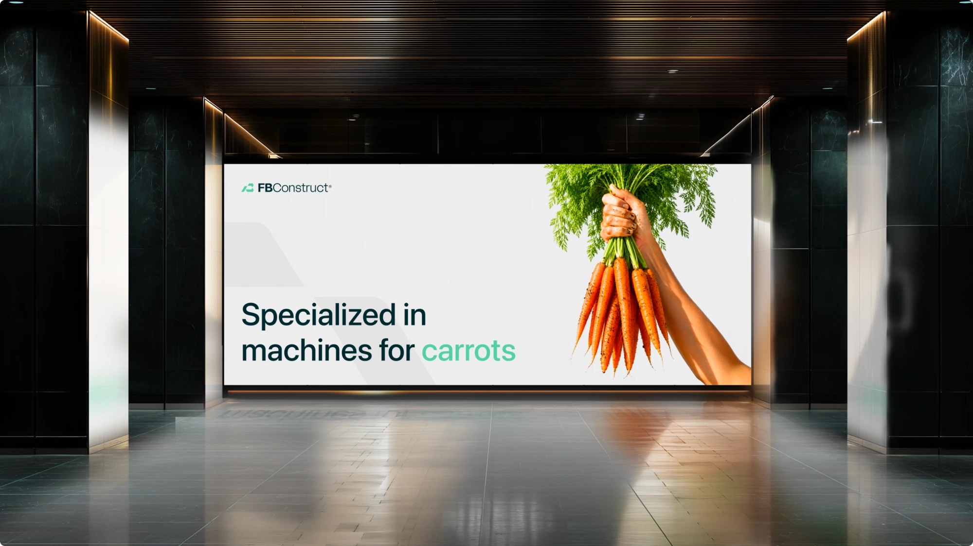 FBConstruct billboard - Specialized in machines for carrots